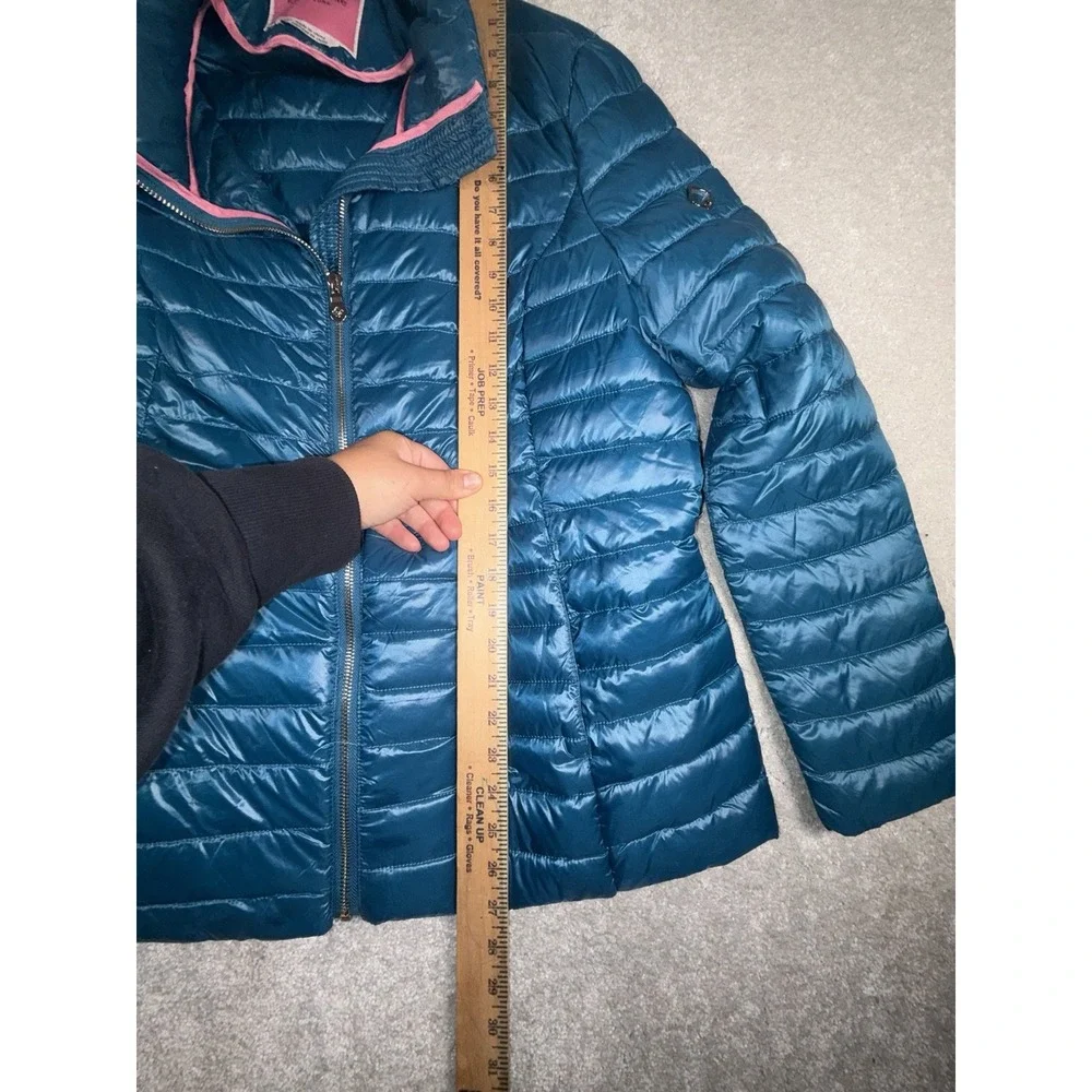 Kate Spade Packable Down Women's Puffer Jacket Xl Blue EUC